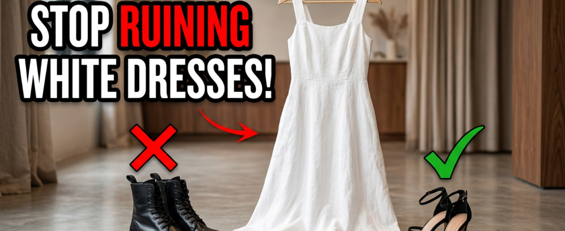 White Dresses With Black Shoes — The #1 Styling Mistake