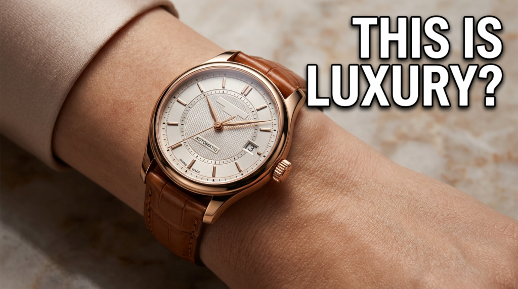 Elegant automatic watch brands for women worn on the wrist